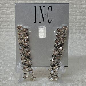 NWT I.N.C. Rhinestone Chandelier Earrings Larger Rhinestone Setting 2.5” Long